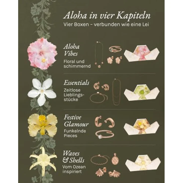 Purelei Schmuck Adventskalender 2026, Roségold, 18K rosévergoldet, 4 Module, für Erwachsene – Bild 4