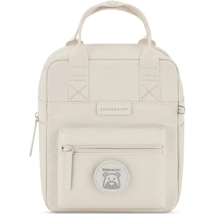 Kapten & Son Bergen Kinderrucksack 23 cm, beige, 100% Polyester, 28 cm x 11 cm x 23 cm