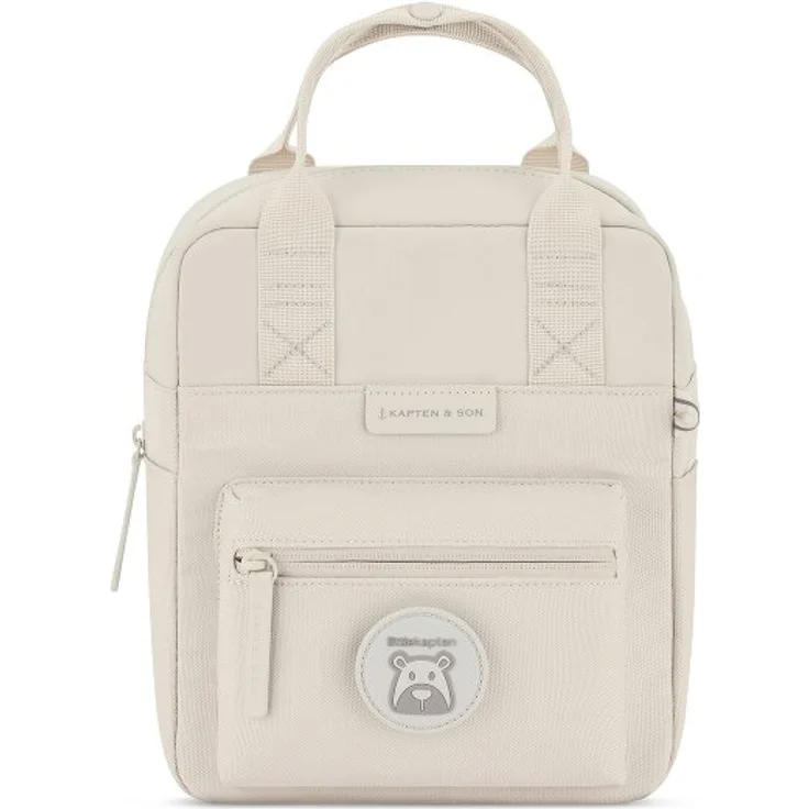 Kapten & Son Bergen Kinderrucksack 23 cm, beige, 100% Polyester, 28 cm x 11 cm x 23 cm
