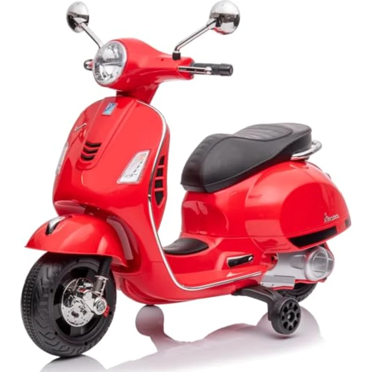 Sun Baby Elektrischer Kinderroller Vespa MAXI, 12V Akku, MP3-Player, rot, für Kinder 3–6 Jahre – Bild 7