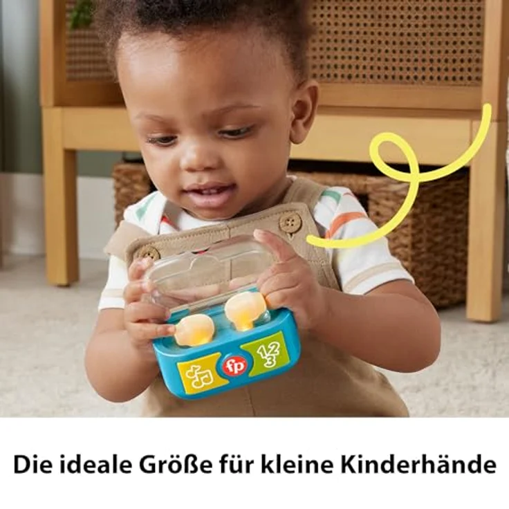 Fisher-Price Lern- und Spielspaß Mitspielohrstöpsel - Interaktive Ohrstöpsel mit lustigen Lichtern, Lernliedern und feinmotorischen Aktivitäten, über 20 Melodien und Sätze, ab 6 Monaten, HWY45 – Bild 5