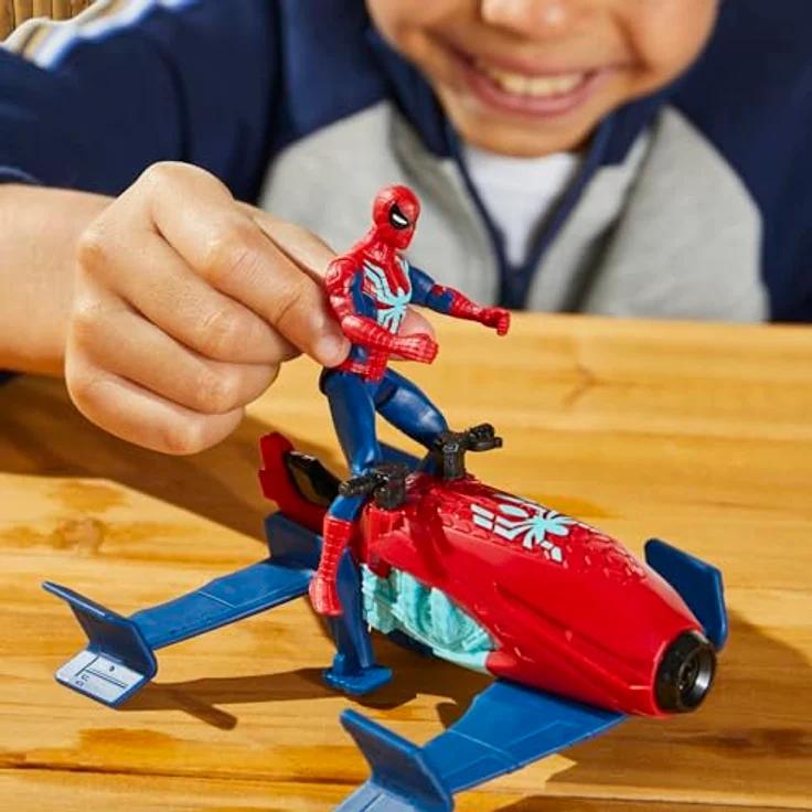 Hasbro Actionfigur Marvel Spider-Man, Spider-Man Jet Splasher, Spritzt Wasser – Bild 5