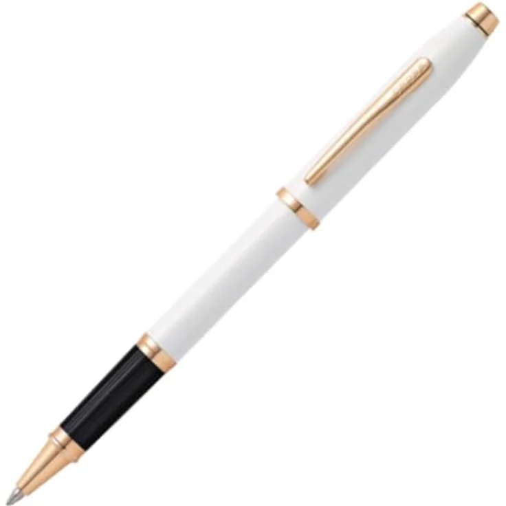 Cross CENTURY Rollerball Pen, Weiß-Roségold mit elegantem Design und komfortablem Griff – Bild 4