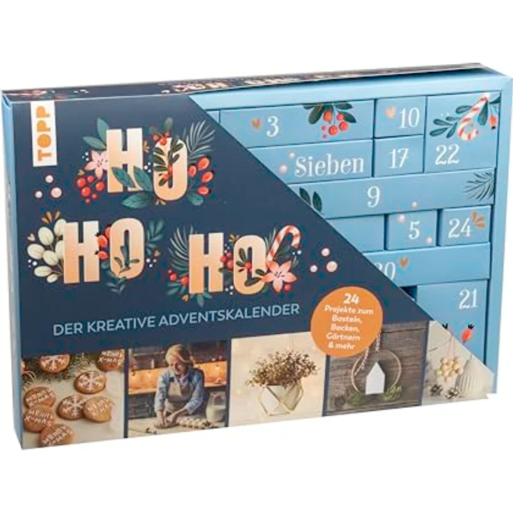 Ho Ho Ho - Der kreative Adventskalender. 24 Projekte zum Basteln, Backen, Gärtnern und mehr. Mit Anleitungsbuch und Material – Bild 1