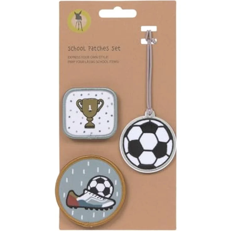 LÄSSIG Anhänger & Patches Set Unique "Football" – Bild 2