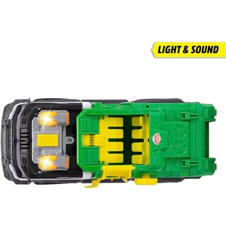 Dickie Toys Recycle Truck, Spielzeug-LKW mit Licht und Sound, 30 cm, inkl. Batterien, für Kinder ab 3 Jahren – Bild 4