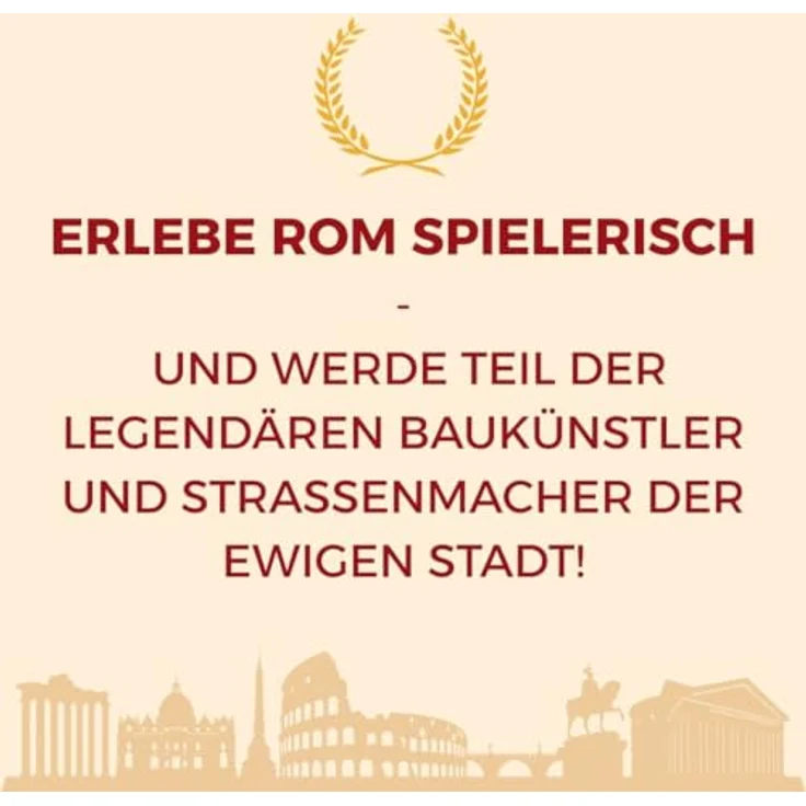 HUCH! City Flip: Roma - Familienspiel mit 50 doppelseitigen Romkarten, 12 Stadtbaukarten und 10 Sehenswürdigkeiten-Plättchen, für 1-4 Spieler ab 8 Jahren – Bild 2