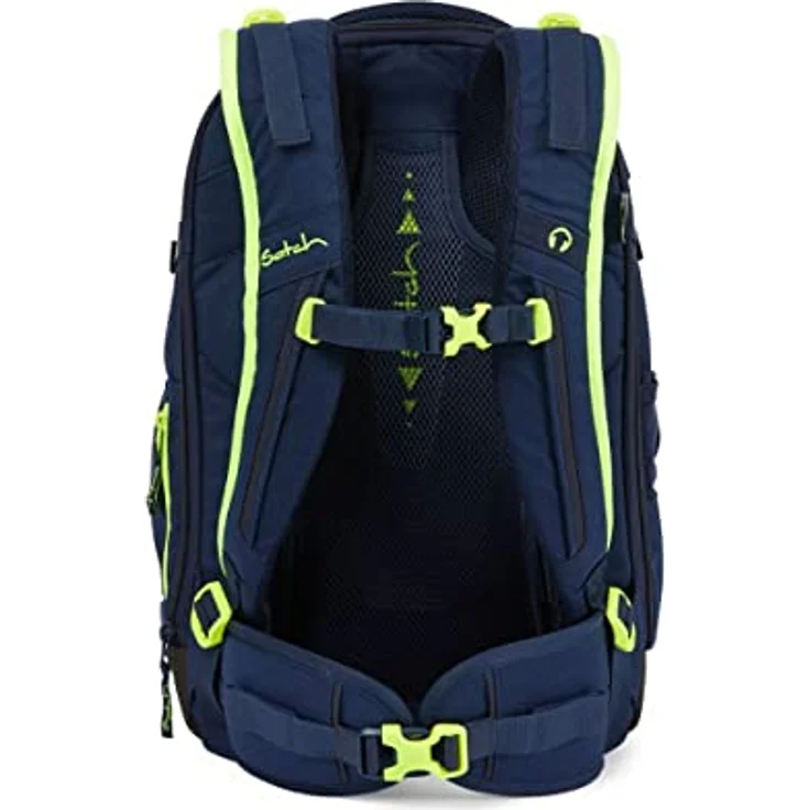 Satch Schulrucksack Match (3tlg., inkl. Schlamperbox und Sportbeutel) - Ergonomischer Schulrucksack mit Trekking-Technologie, aus recycelten PET-Flaschen, blau – Bild 6