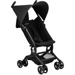 MoMi GRACE leichter Kinderwagen ab 6 Monaten kompakt Buggy mit Rucksack zum Tragen Handgepäck faltbarer Reisebuggy 5-Punkt-Gurt, blau