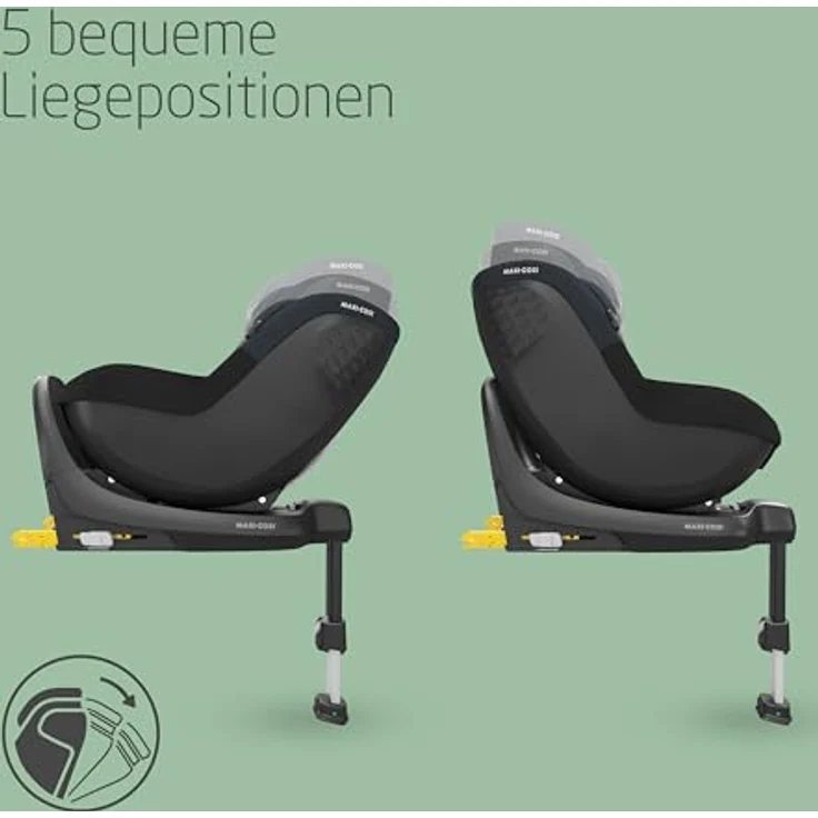 Maxi-Cosi Reboarder-Kindersitz Pearl S i-Size mit G-Cell Seitenaufpralltechnologie - Tonal Black – Bild 3