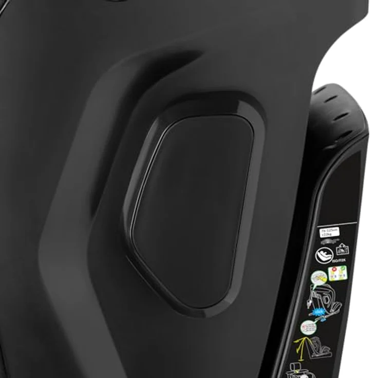 Lionelo Kindersitz Harper i-Size, mit Isofix und Top Tether, 76-150 cm, 5-Punkt-Gurt, verstärkter Seitenaufprallschutz, Black Carbon Grey – Bild 7