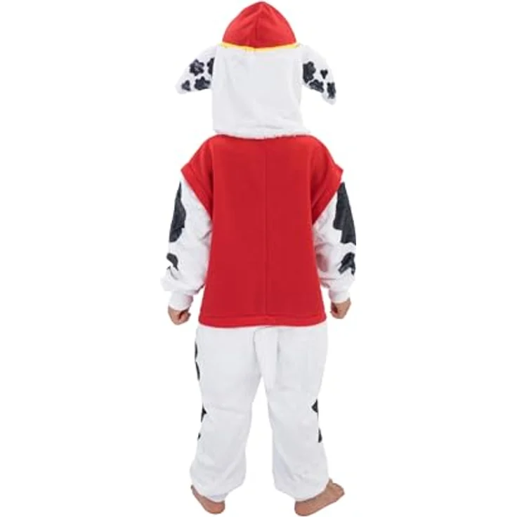 Chaks Marshall Jumpsuit für Kinder, flauschiger Paw Patrol Overall mit Kapuze, Größe 104 cm für Karneval und Alltag – Bild 2