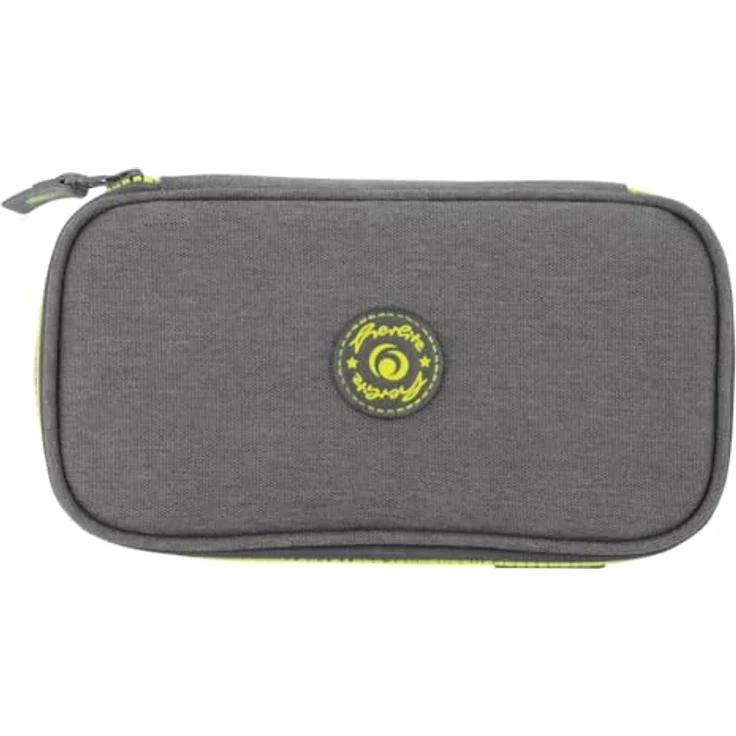 Herlitz Faulenzer Beatbox, Grey/Yellow, 1 Stück - Unbefülltes Faulenzer-Etui mit großem Hauptfach und praktischen Stifteschlaufen – Bild 2