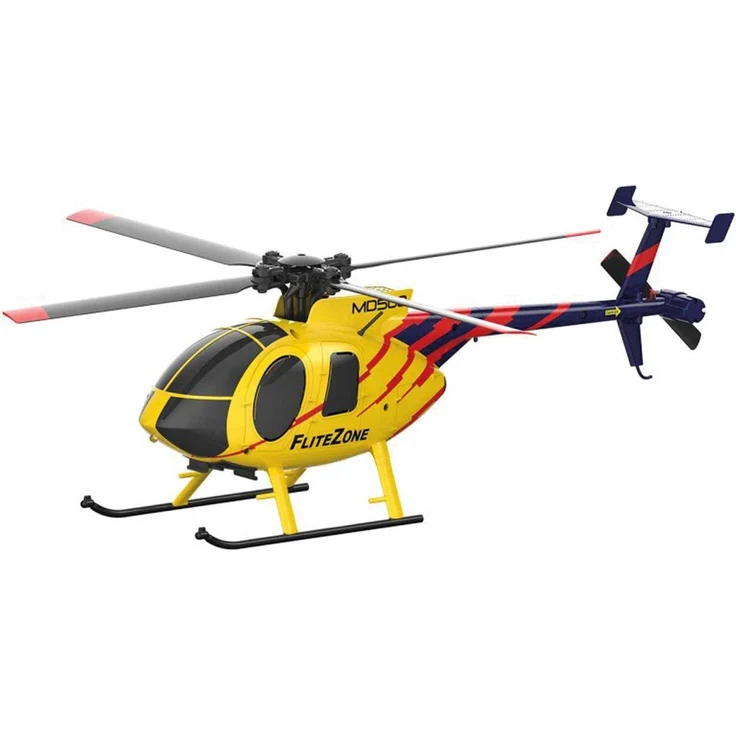 FliteZone Hughes MD500E, RC Hubschrauber RtF mit Auto-Start und Auto-Land, stabiler Schwebeflug, bis zu 15 Minuten Flugzeit