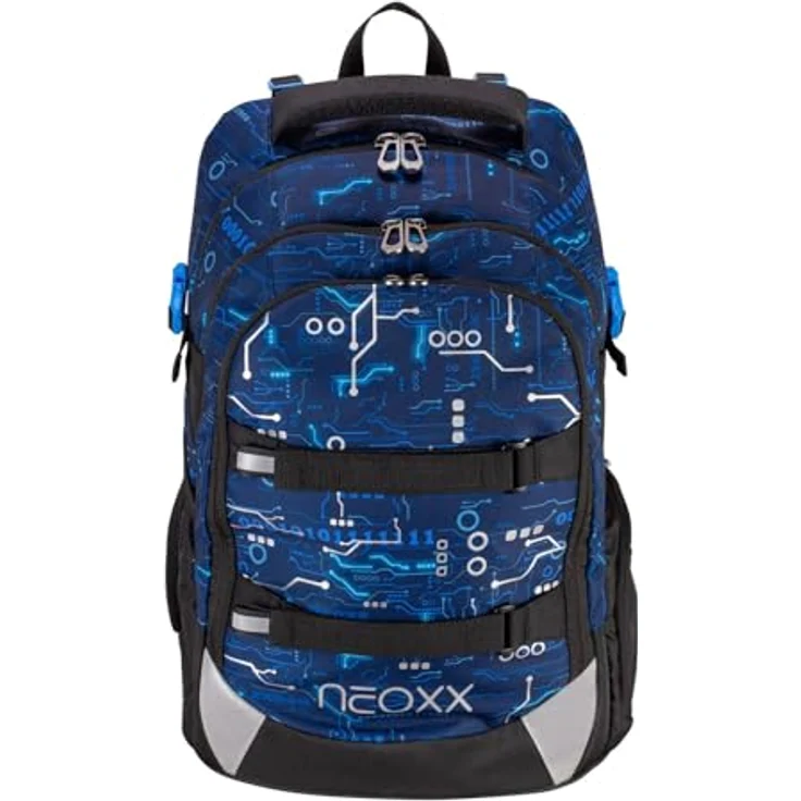 neoxx Active Pro School Backpack Next Level, Schulrucksack mit verstellbarem Tragesystem und viel Stauraum, Maße: 31 x 45,5 x 21 cm – Bild 1