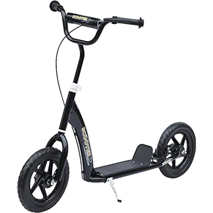 Kinderroller Anti-Rutsch Trittfläche, Metallfahrradständer zum Parken, (Farbe: schwarz) – Bild 2