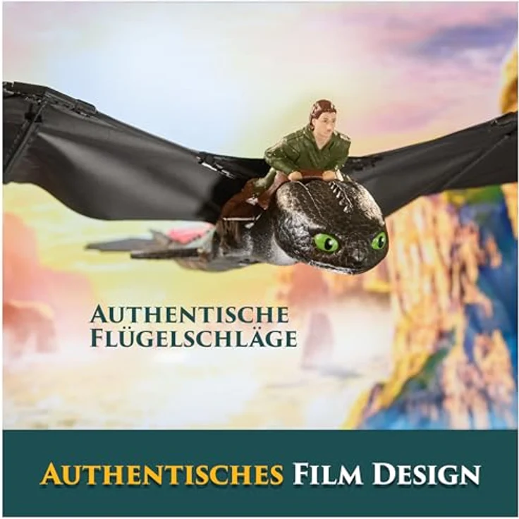 Dreamworks Dragons Ohnezahn, fliegender Drache mit Fernbedienung, 76 cm Flügelspannweite, USB-aufgeladen, Spielzeug für Kinder ab 4 Jahren – Bild 5
