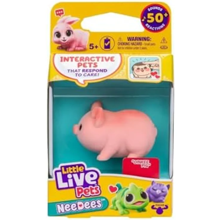 Little Live Pets Lil' Needees Elchspielzeug, interaktive Taschentiere mit Geräuschen und Reaktionen – Bild 4