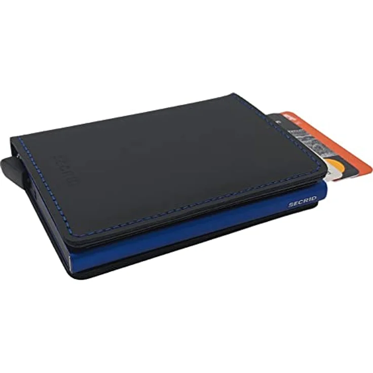 Secrid Geldbörse Slimwallet Matte Black & Blue One Size – Bild 3