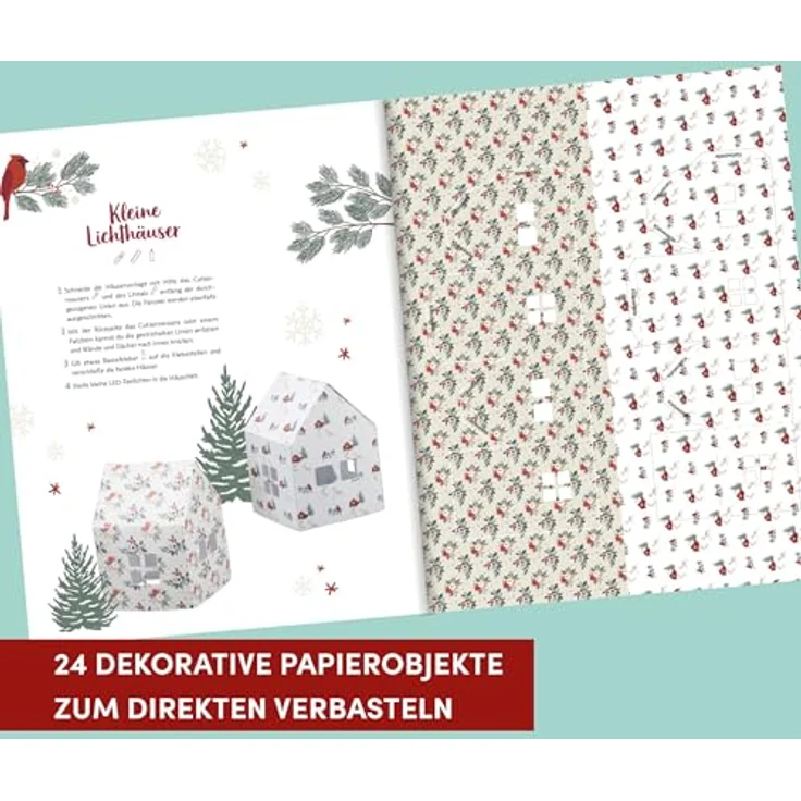 Frech Verlag Adventskalender TOPP - Verbastelbarer Adventskalender mit 24 Papierobjekten und Plotterdateien – Bild 3
