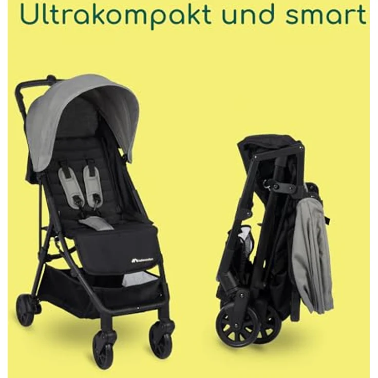 Bebeconfort Buggy Teeny 3D, Ultrakompakt zusammenklappbarer Kinderwagen mit Tragetasche, für Reisen und Stadt, geeignet für Kinder ab 6 Monaten bis 22 kg, Tinted Grey – Bild 3