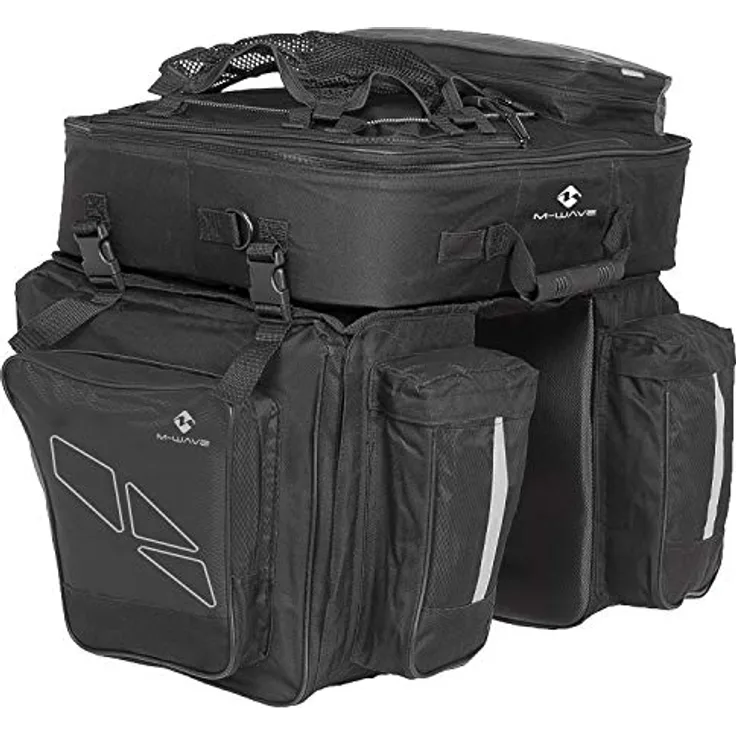 M-Wave Gepäcktasche 3-fach Traveller, schwarz/ grau, 62 l