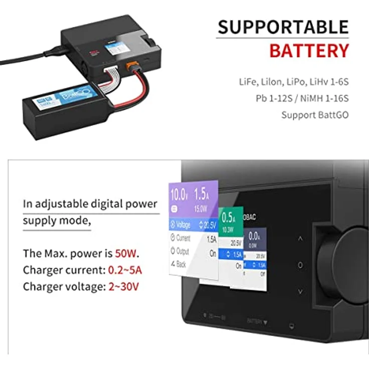 ISDT 608AC Battgo Lipo Akku Ladegerät AC / DC Ladegerät Balance Entlader für Life / Lilon / LiPo / LiHv / Pb / NiMH RC Akku Batterien – Bild 7