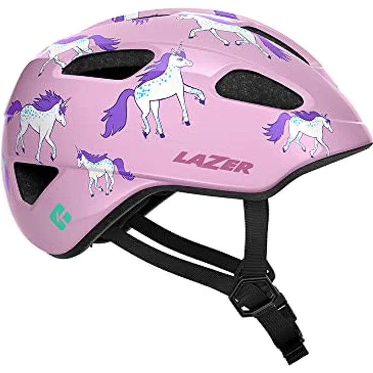 LAZER Nutz 2.0 KinetiCore Fahrradhelm für Kinder, leichter Uni Jugendhelm mit Einhorn-Motiv, Einheitsgröße, mit KinetiCore Technologie für optimalen Schutz
