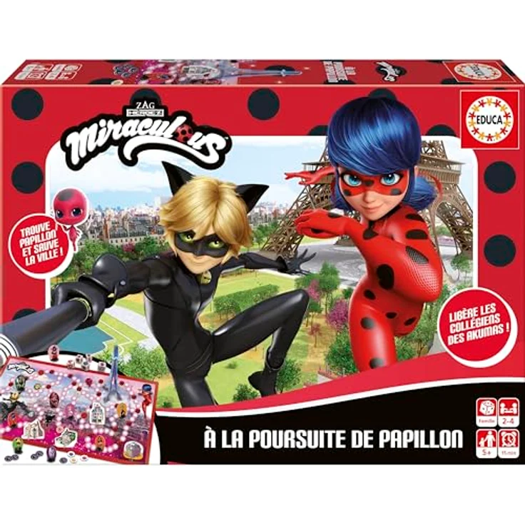 Educa Miraculous Ladybug - Die Folge des Schmetterlings, Gesellschaftsspiel mit langlebigen Materialien und flexiblem Zubehör, Ref. 17610 – Bild 1