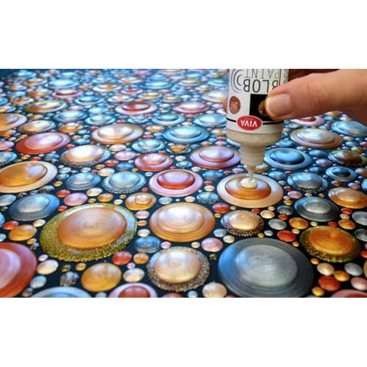 Viva Decor Champagner-Metallic Blob Paint, 90 ml Malfarbe in metallischen und glitzernden Farben – Bild 2