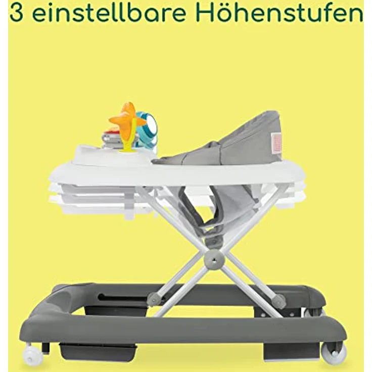 Bebeconfort Explorer Lauflernhilfe, mit abnehmbarem Aktivitätstablett, Einfach zusammenklappbare Lauflernhilfe für Babys, von 6-18 Monaten, bis zu 12kg, Gray Mist – Bild 5