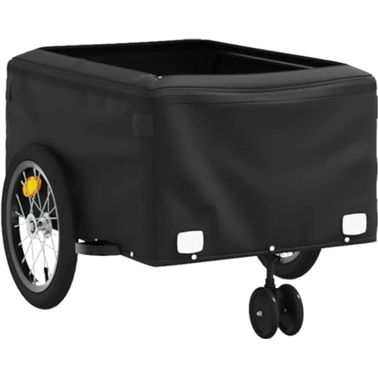 vidaXL Fahrradkinderanhänger, robust und vielseitig, schwarz und grau – Bild 5