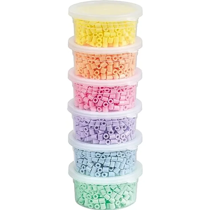 Bügelperlen-Set, 3.000 Stück Pastell Pastell