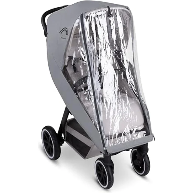 ABC Design 4 Seasons Sport - Grey, Kinderwagen Regenschutz mit integrierten Reflektoren und praktischer Transporttasche – Bild 1