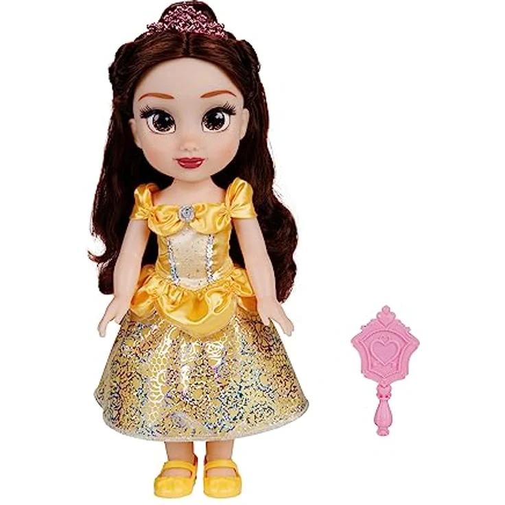 Jakks Pacific Babypuppe Disney Princess - Meine Freundin Belle, ca. 35 cm, mit gelbem Prinzessinnenkleid und funkelndem Diadem – Bild 3