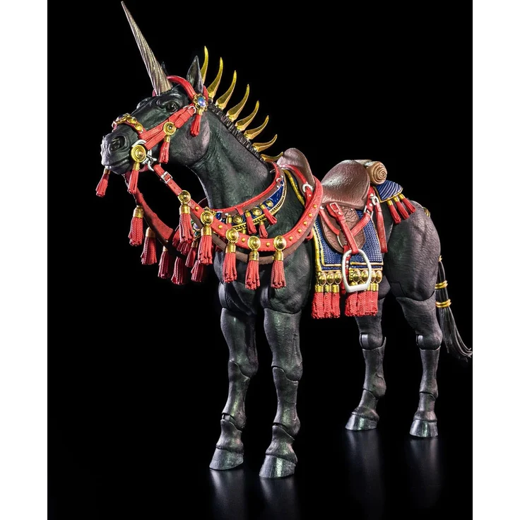Four Horsemen Toy Design Mythic Legions: Rising Sons Actionfigur Uumbra, 15 cm, Einhorn-Steed mit Zubehör