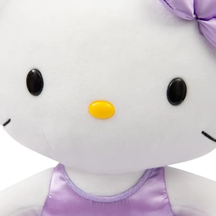 Hello Kitty Giochi Preziosi Plüschtier, 30 cm, lila Satin-Kleid mit passender Schleife, für Kinder ab 3 Jahren – Bild 5