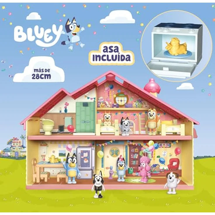 Famosa WIP BLY76010, Puppenhaus Bluey Celebration Home mit 11 Möbelstücken und festlicher Bluey-Figur, Multicolored, Talla unica – Bild 8