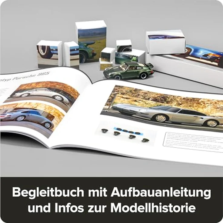 Franzis Verlag Adventskalender Bausatz Porsche 911 Turbo, Maßstab 1:43 in Oakgreen mit Begleitbuch, für Altersklasse ab 14 Jahre – Bild 4