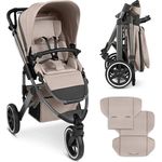 ABC Design Sportbuggy Salsa 5 Run, Kinderwagen mit Luftreifen und 5-Punkt-Gurtsystem, Camel