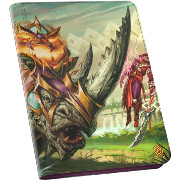 Ultimate Guard Zipfolio 360 Xenoskin, Sammelmappe für Magic: The Gathering "Tarkir: Dragonstorm" - Skirmish Rhino, säure- und PVC-freie Taschen, robustes Xenoskin-Material mit Reißverschluss, seitliches Laden für Doppelhüllen – Bild 1