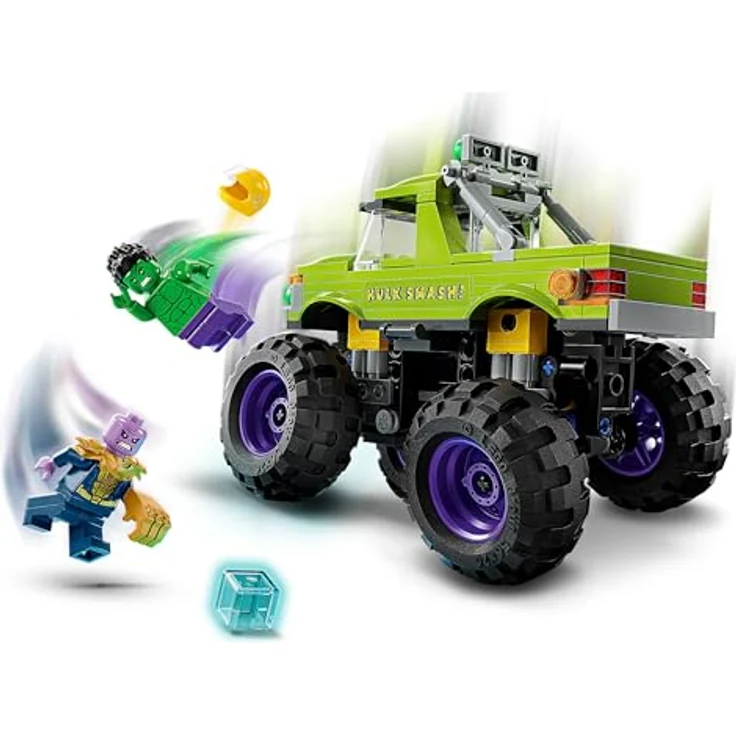 LEGO Marvel 76312 Hulk-Truck vs. Thanos, Bausatz mit 2 Minifiguren, grün, 231 Teile – Bild 3
