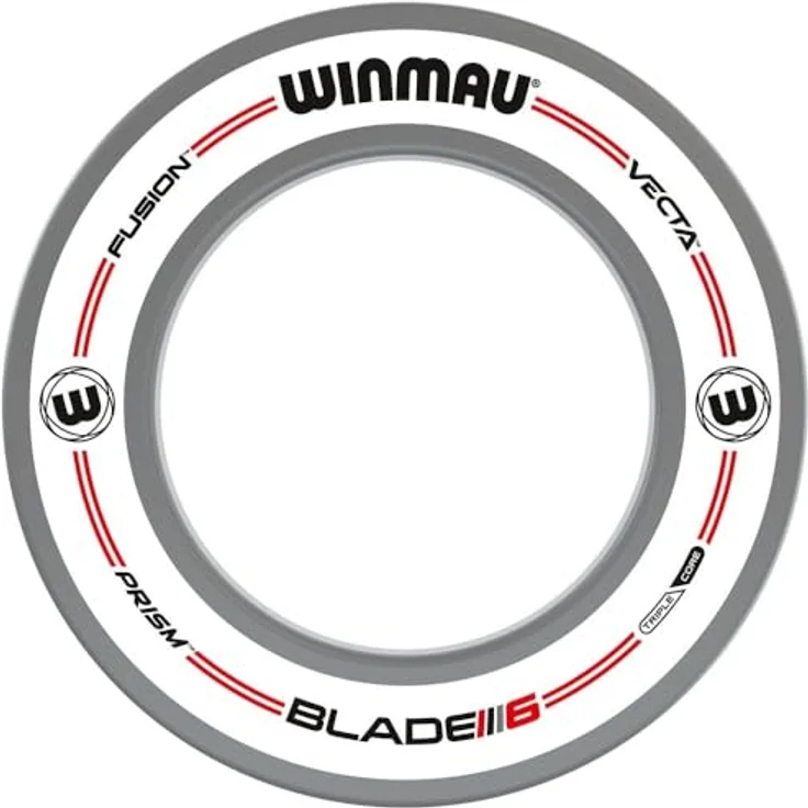 Winmau Catchring Pro-Line 4449, Auffangring für Dartspiele, weiß, Durchmesser 68 cm, Wand- und Bodenschutz – Bild 1