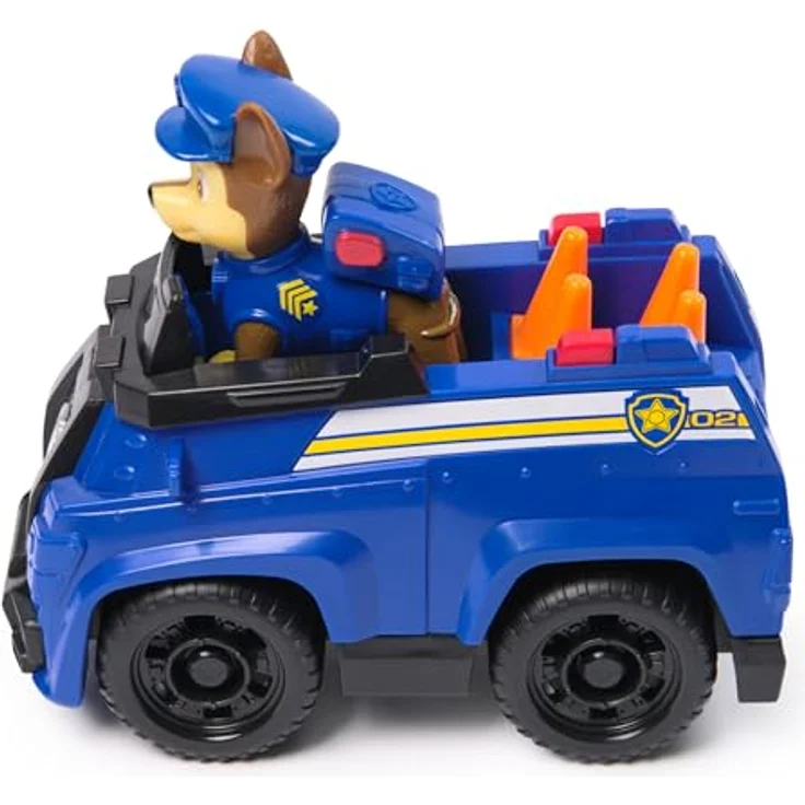 Spin Master PAW Patrol Spielzeug-Auto Chase, Polizeiwagen aus recyceltem Kunststoff, 13 cm mit Figur – Bild 6