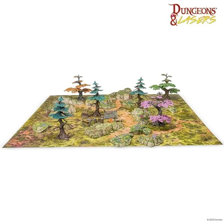 Archon Studio Dungeons & Lasers - The Elven Woods, Brettspiel mit detailliertem Wald-Setup und universeller Kompatibilität für RPG-Systeme – Bild 2
