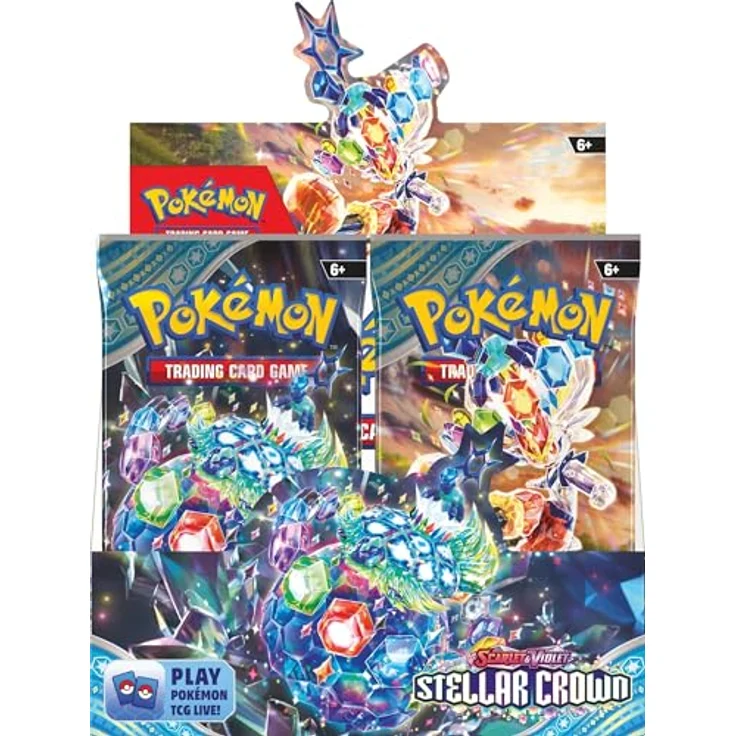 The Pokemon Company Pokemon Stellar Crown 36er Display, Sammelkarten mit 36 Boosterpacks, inklusive legendärem Pokémon Terapagos und Stellar Tera Pokémon ex – Bild 2