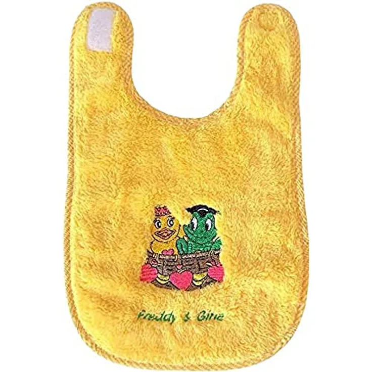 Freds Swim Academy 20322 Lätzchen aus weichem Welsoft Polyester mit Fred & Gina Motiv, ca. 27 x 44 cm, gelb