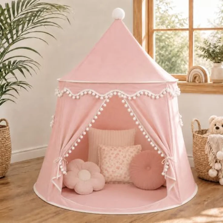 LIONHERZ® DAS ORIGINAL Spielzelt aus Baumwolle/Hanf, Kinderzelt Tipi Indoor mit CirculAir-Stoff für optimale Luftzirkulation, stabil und liebevoll gestaltet – Bild 1