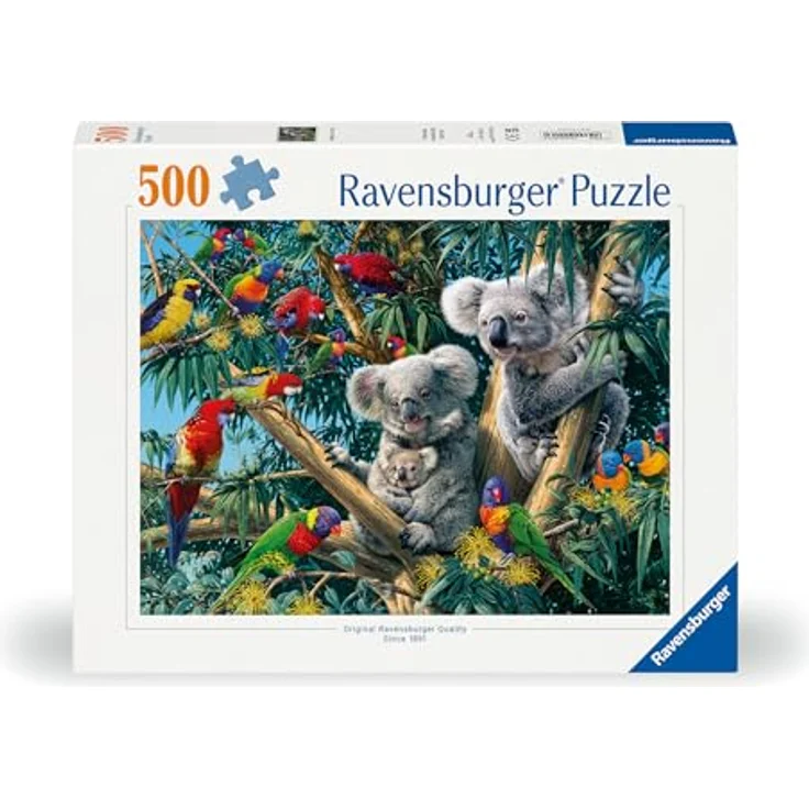 Ravensburger Puzzle 12000206 - Koalas im Baum - 500 Teile Puzzle für Erwachsene und Kinder ab 12 Jahren, Tier-Puzzle, bunte Landschaftsmotive, reflexfreies Puzzlebild, recycelte Pappe, Format 49,30 cm x 36,20 cm – Bild 2