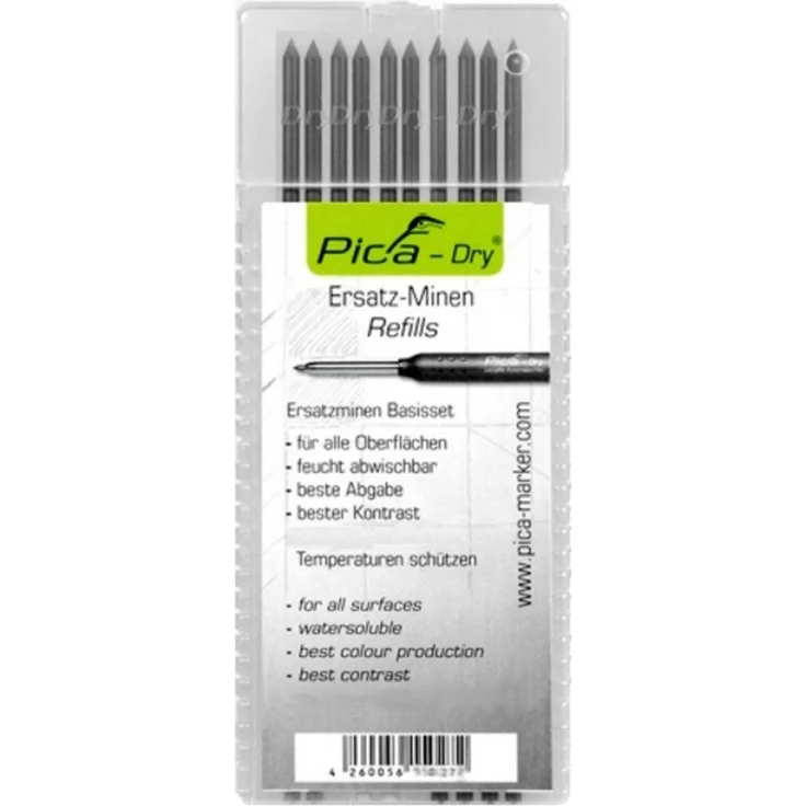 ALARM Werkzeuge Tieflochmarker-Ersatzminen, Graphit 10 Stück, 42 g